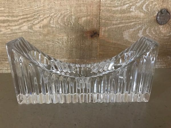 vintage crystal candle holder close cut designs