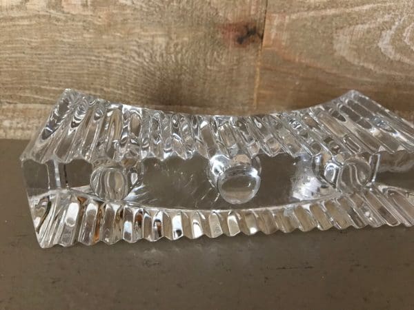 vintage crystal candle holder bottom