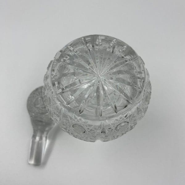 small crystal decanter bottom of bottle