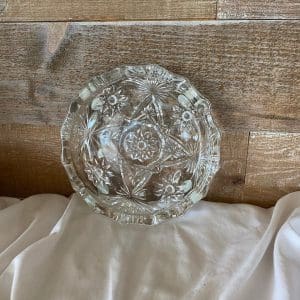 Vintage round glass ashtray