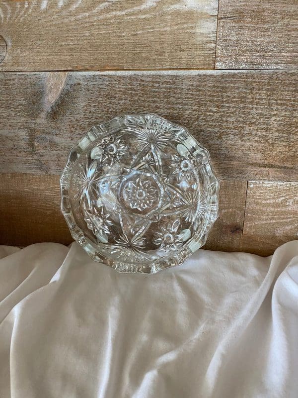 Vintage round glass ashtray