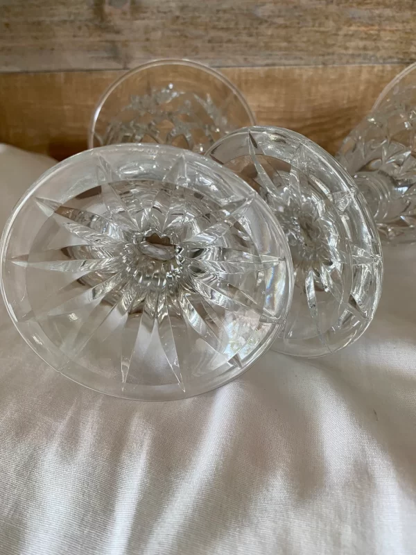 vintage heavy cut glass vase bottoms