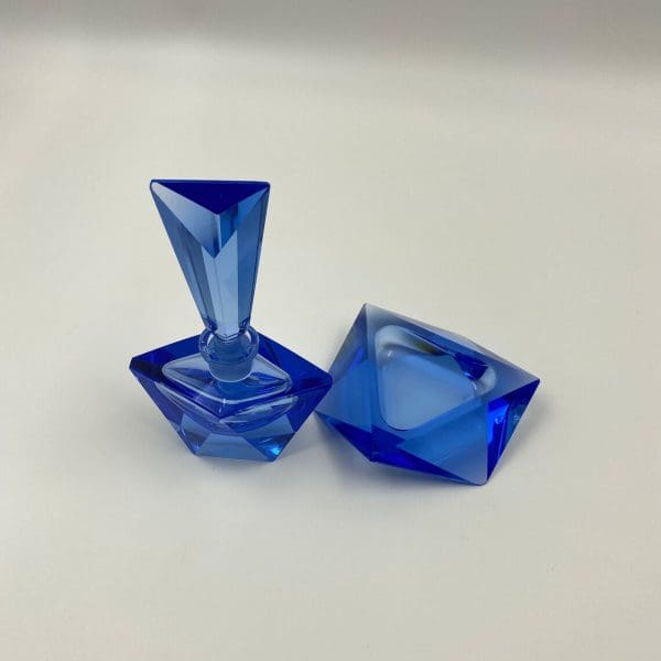 blue crystal perfume bottle top