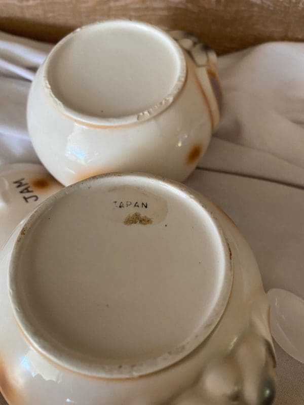 vintage jelly jars bottoms on marked Japan