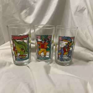 dinosaur drinking glasses front