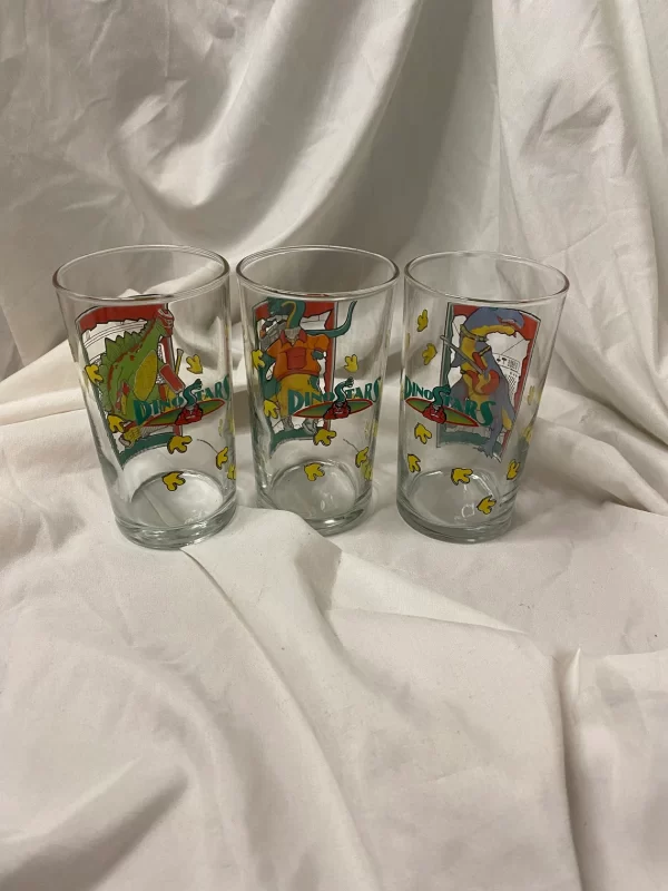 dinosaur drinking glasses back