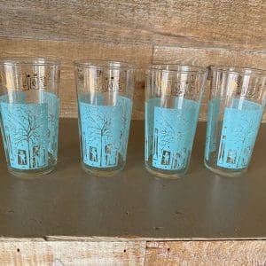 vintage drinking glasses MCM fronts