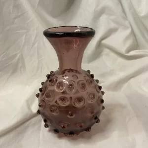 vintage amethyst glass vase front