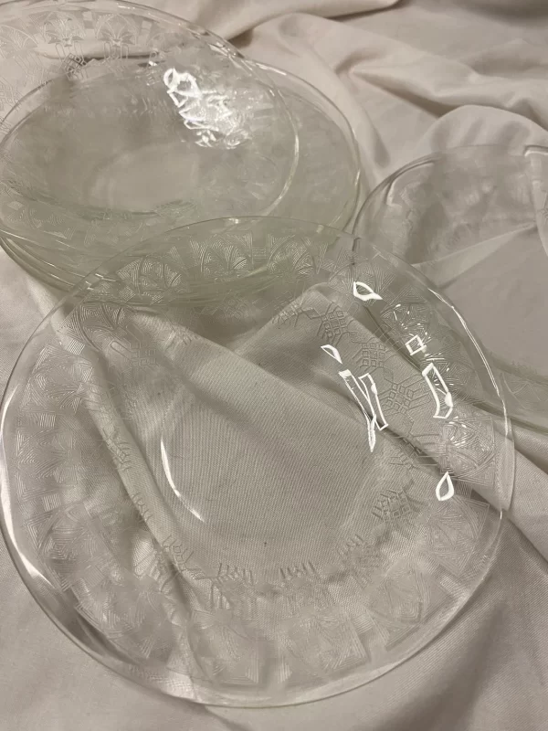 vintage crystal plates champagne saucer