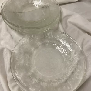 vintage crystal plates small saucers