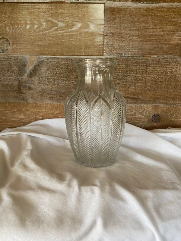 vintage clear glass vases front