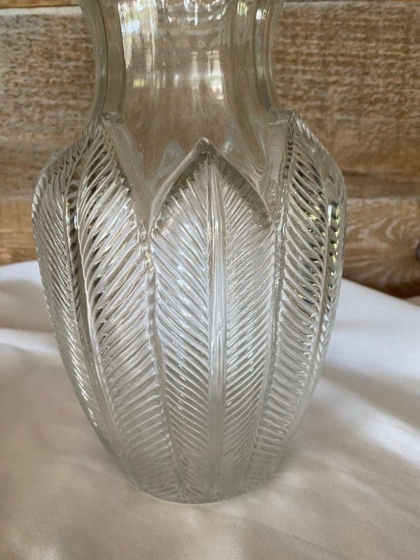 vintage clear glass vases texture