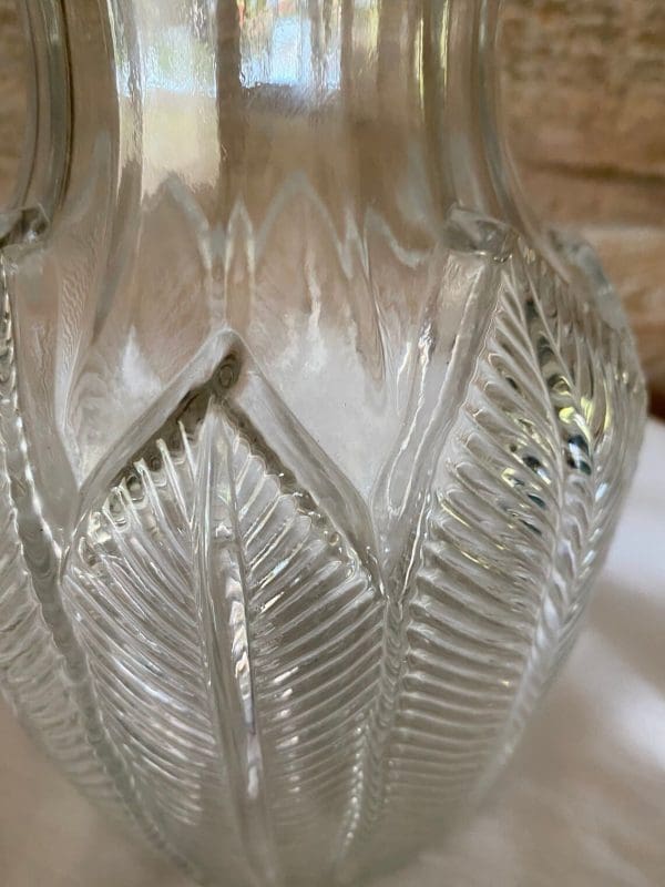 vintage clear glass vases feather tops