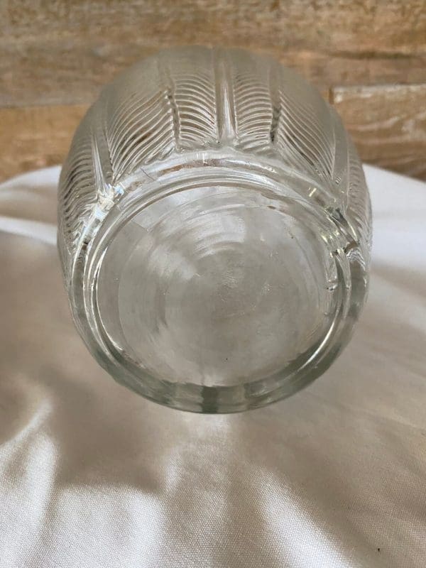 vintage clear glass vases bottom