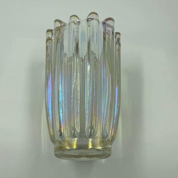 iridescent glass vase