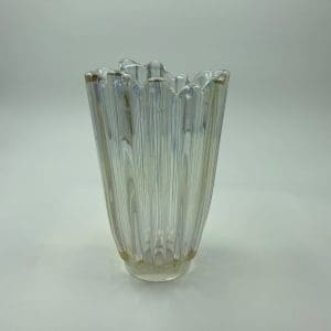 iridescent glass vase front