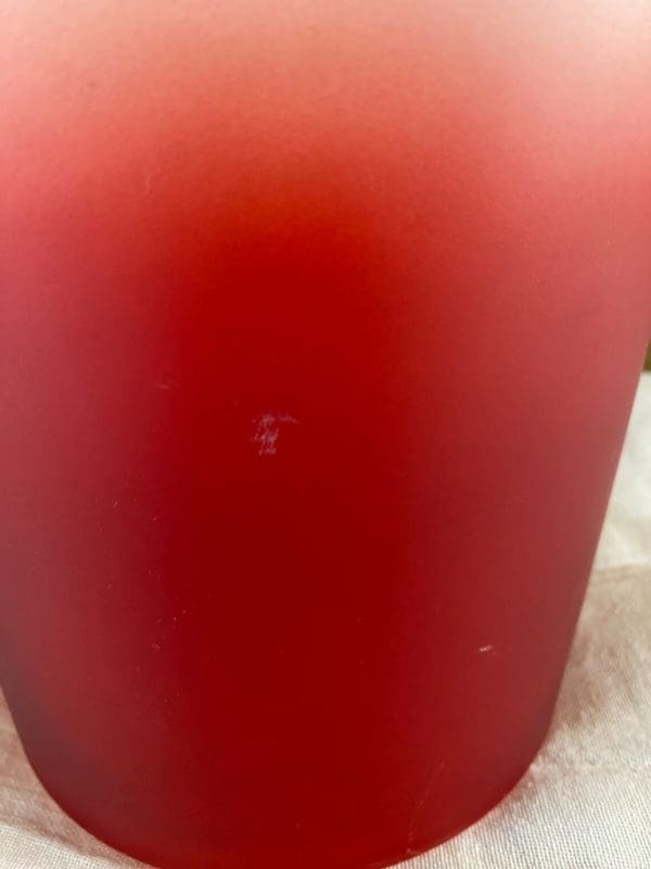 red glass vase vintage close