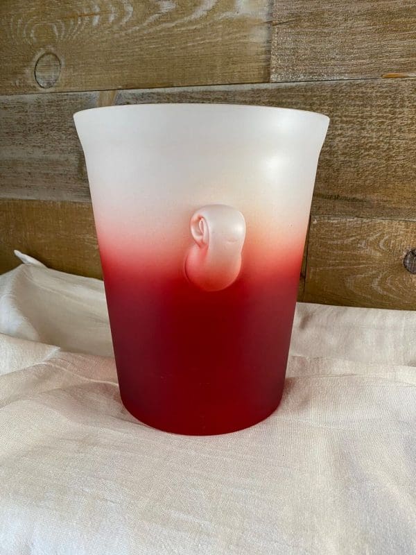 red glass vase vintage right