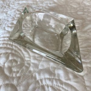 diamond shaped glass ashtray