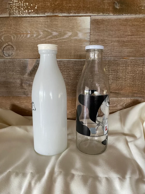 decorative milk bottles back