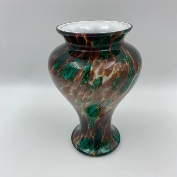 multicolor glass vase close