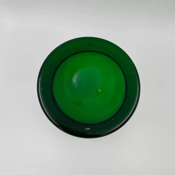 vintage tall green glass vase bottom