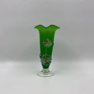 green glass vases vintage front