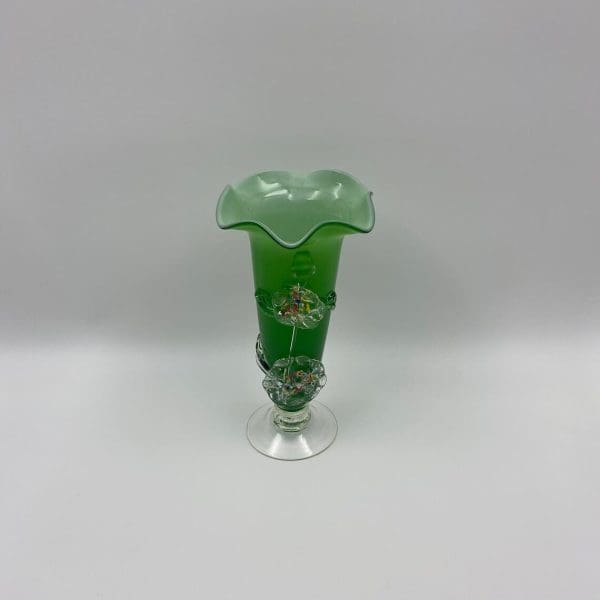 green glass vases vintage