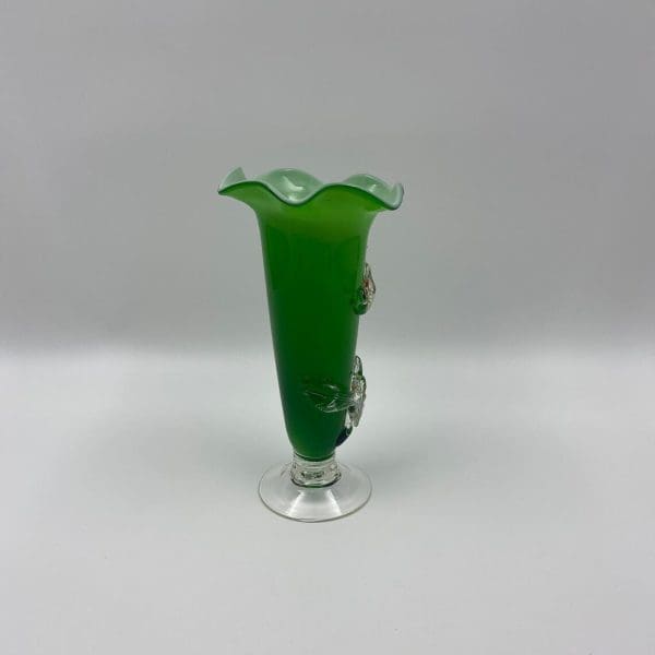 green glass vases vintage right