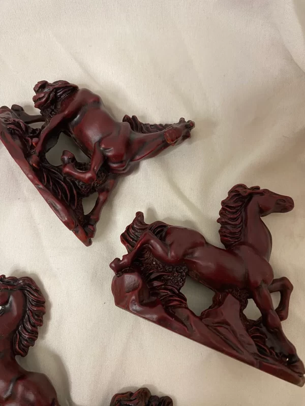 vintage horse figurines close of two