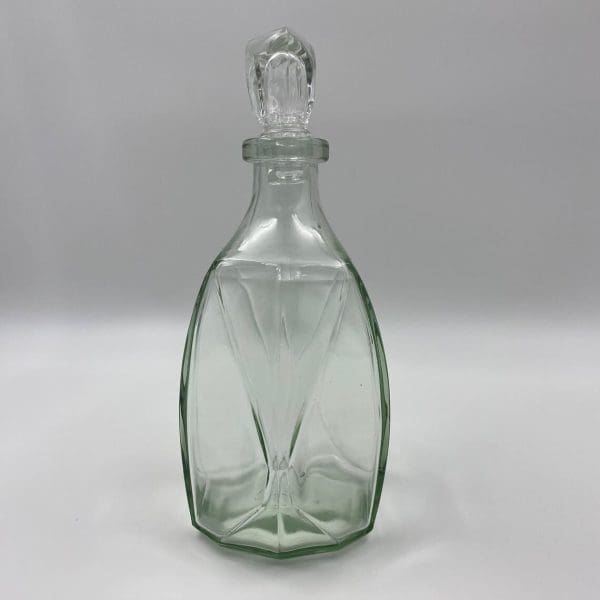 vintage whiskey decanter close side for detail