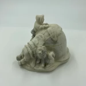 carved soapstone figurines Eskimo children