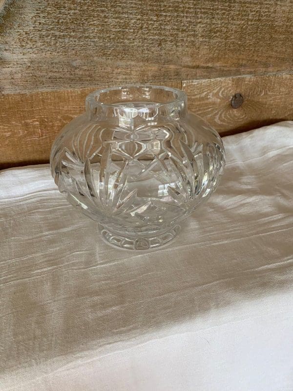 rose bowl vintage cut glass