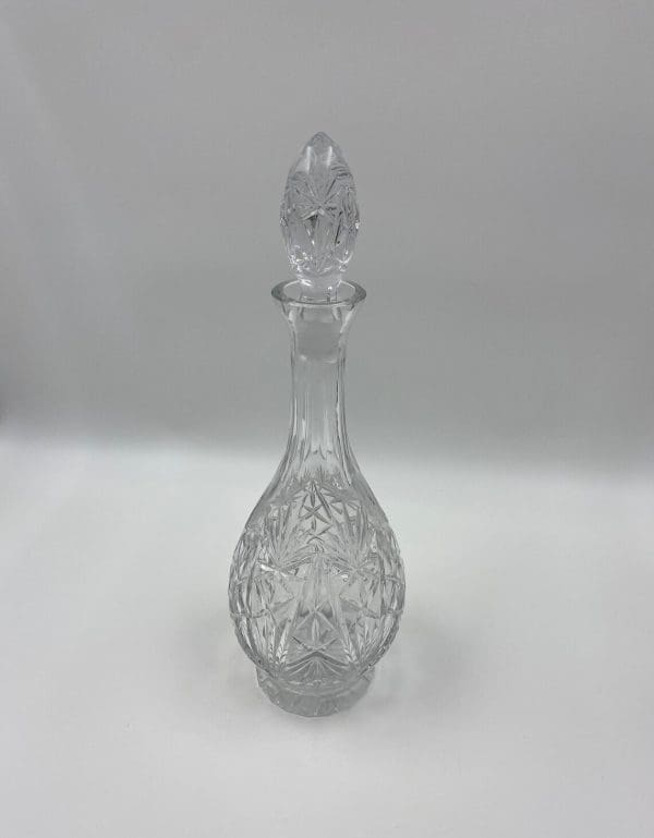 vintage crystal decanter front