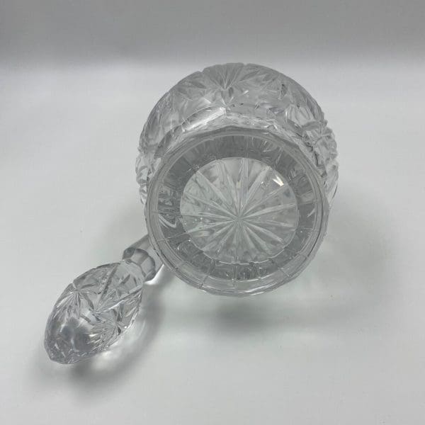 vintage crystal decanter bottom