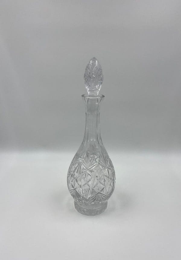 vintage crystal decanter cut crystal