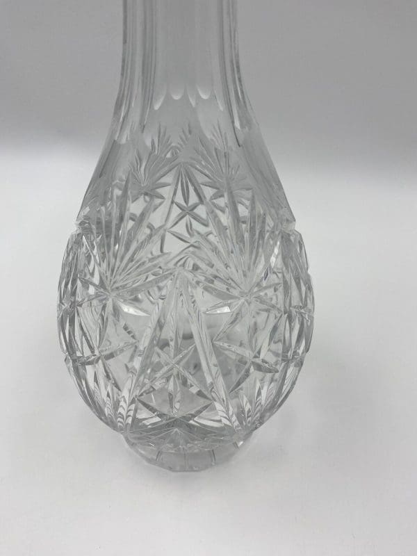 vintage crystal decanter bottom cut crystal