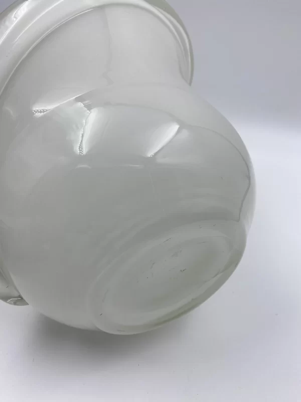 vintage white glass vase bottom