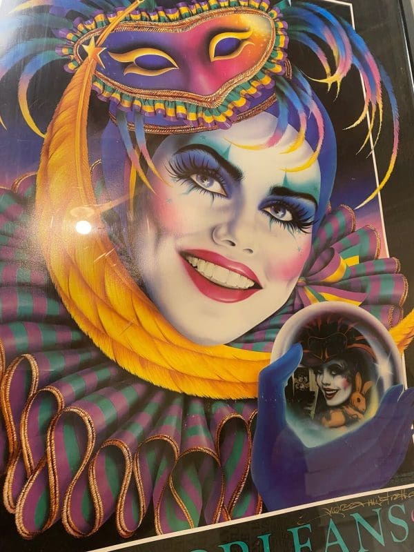 Vintage Mardi Gras posters signed Andrea Mistretta numbered 224/500 1990 detail