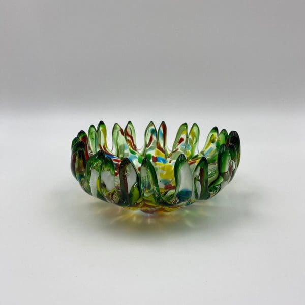 vintage Murano glass bowl Tutti Frutti finger bowl side view