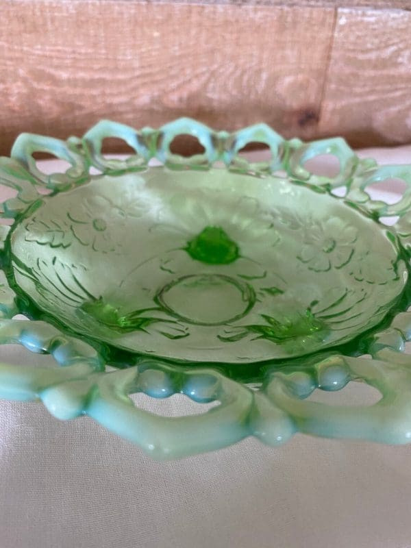 Northwood opalescent glass close of edge