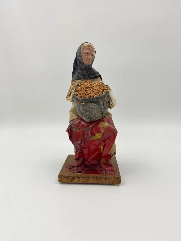 vintage Mexican paper mache figurines old lady front