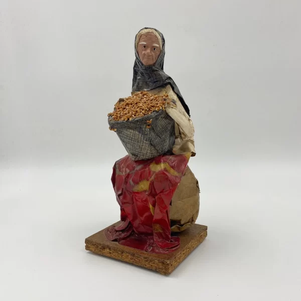 vintage Mexican paper mache figurines lady front