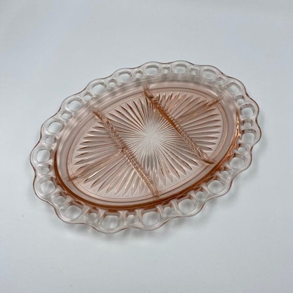 pink depression glass platter beautiful light pink depression glass