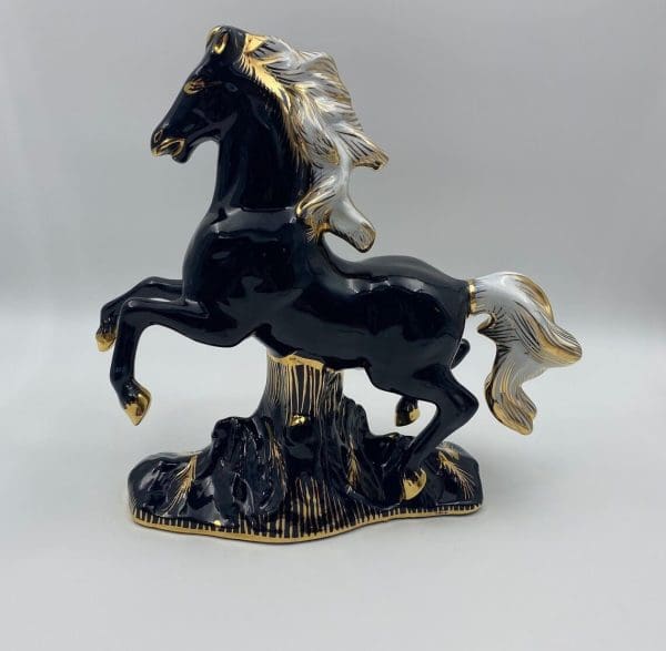 vintage porcelain horse figurines left side