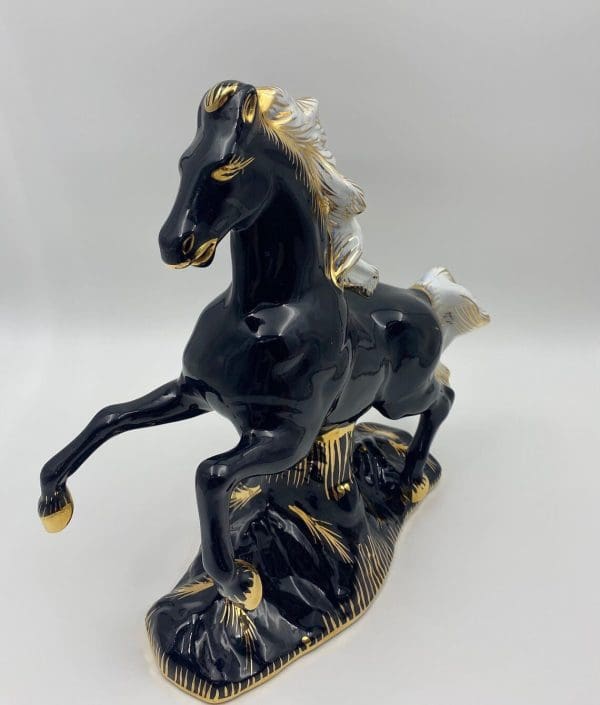 vintage porcelain horse figurines close of front