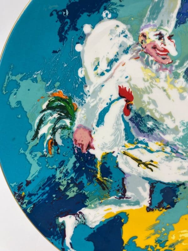 Royal Doulton wall plates Leroy Neiman Punchinello Collectors Intl Plate 1978 rooster and chef