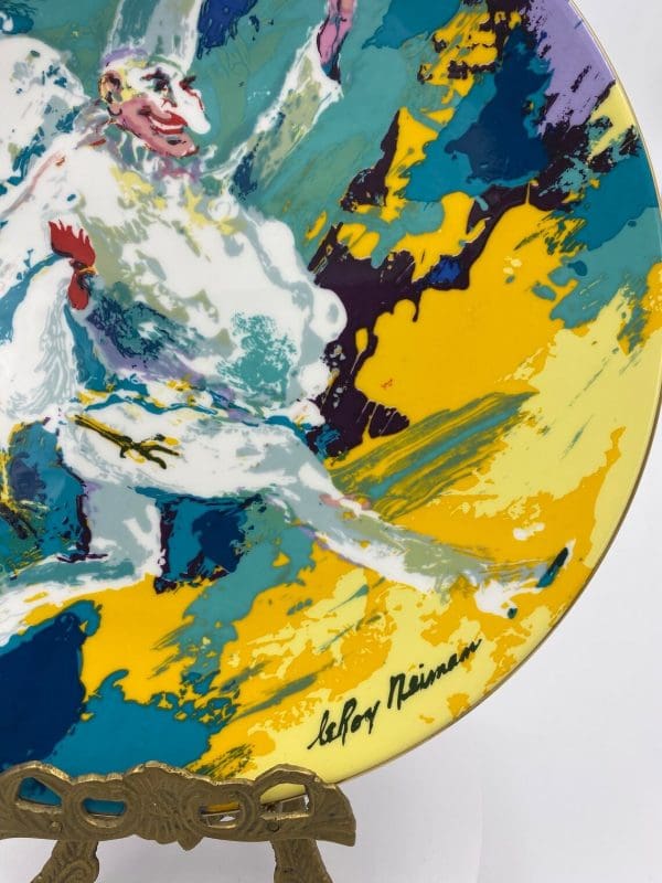 Royal Doulton wall plates Leroy Neiman Punchinello Collectors Intl Plate 1978 close of signature