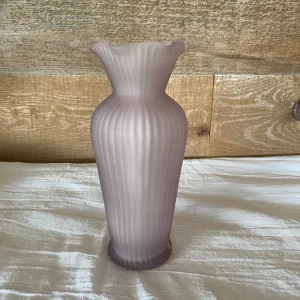 glass purple vase side