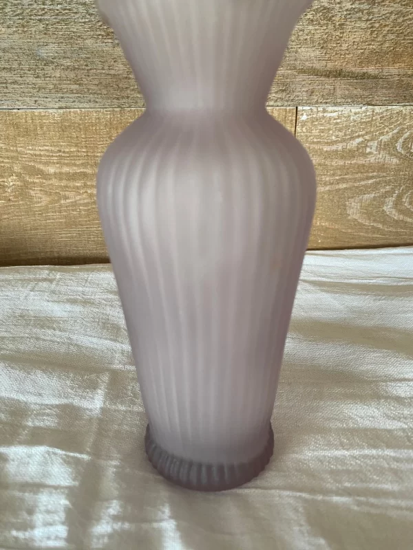 glass purple vase close